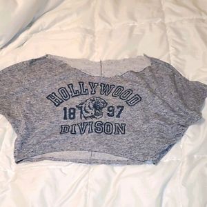 "Hollywood Division" Dolman Cougar Crop Top